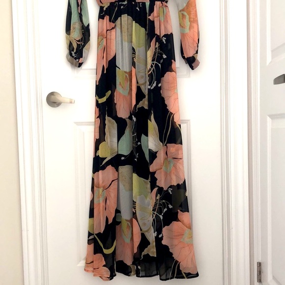Lulus black floral print maxi dress - Picture 5 of 11